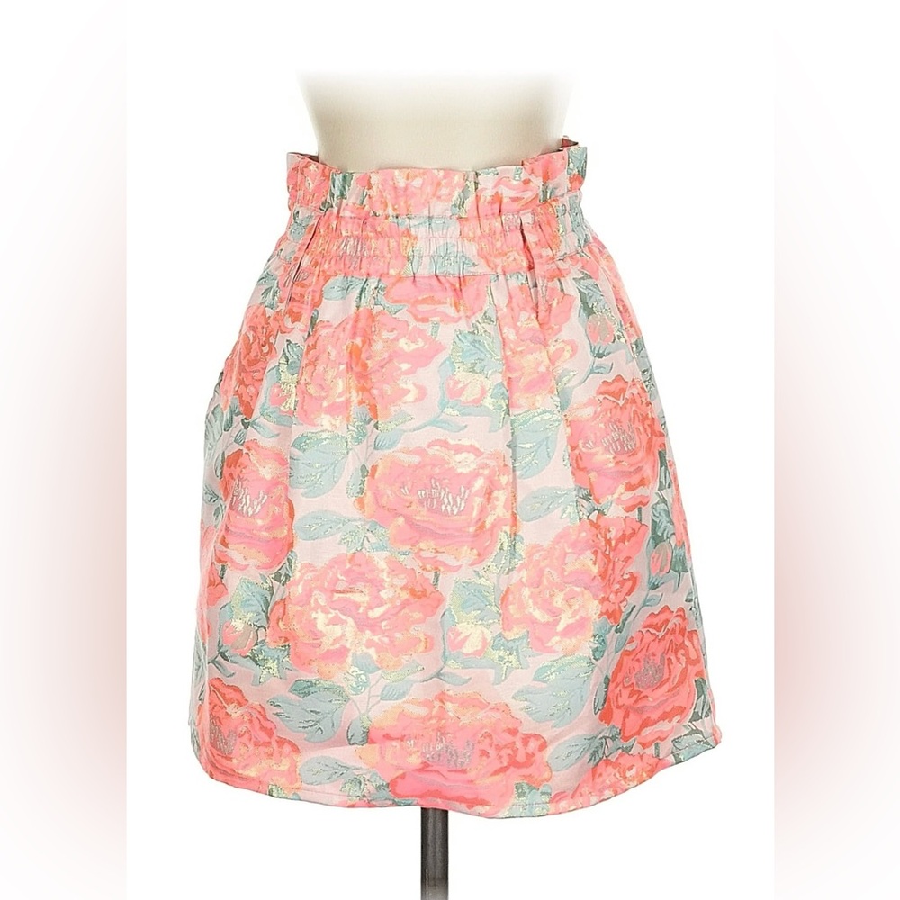 For Love And Lemons, Pink Floral Midi Skirt